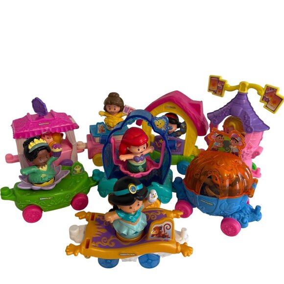 Fisher Price Other - EUC Fisher Price Little People Disney Princess Train Car Parade  8 Pack Set